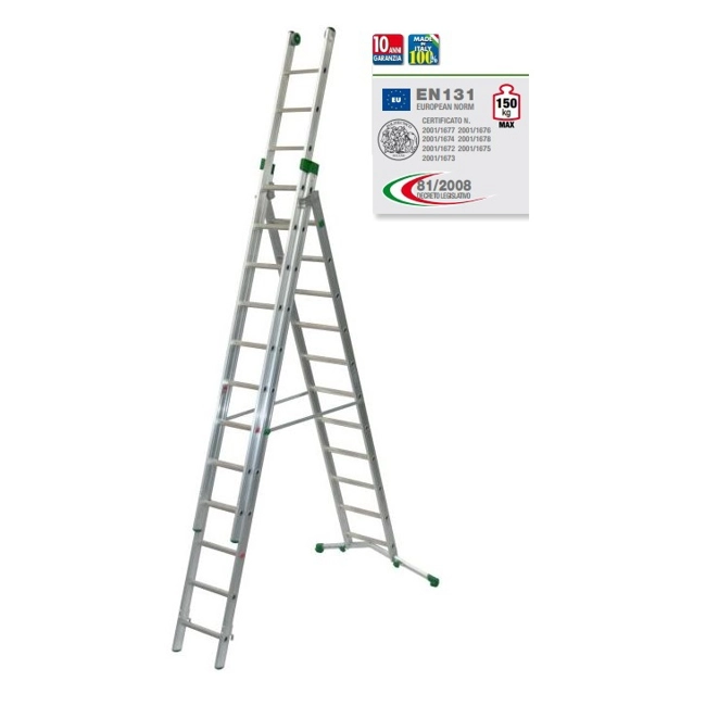 Vendita online Scala allungabile 3 rampe 8,70 m. modello Super Prima